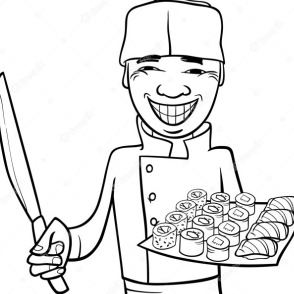 Restaurant Cheff mounting a dish